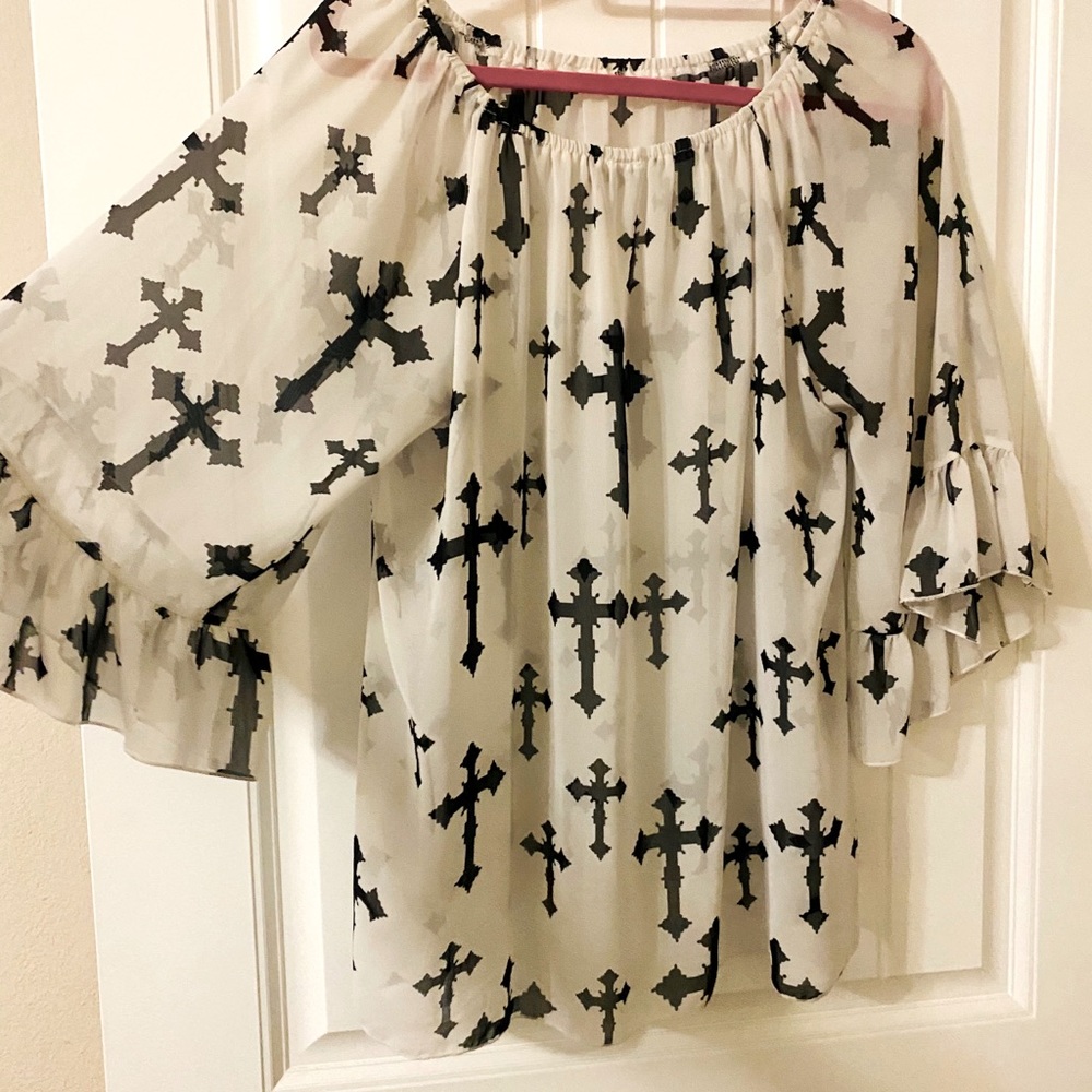 Bell Ruffle sleeve Tunic